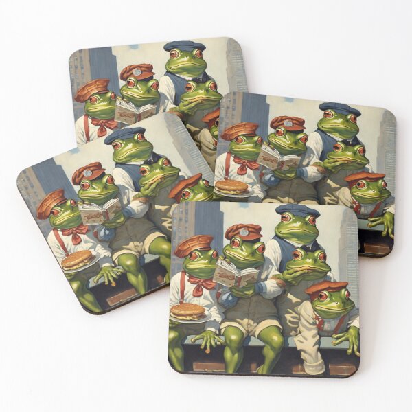 Item preview, Frogs atop a Skyscraper | Version 5 designed and sold by NickWhittleArt.