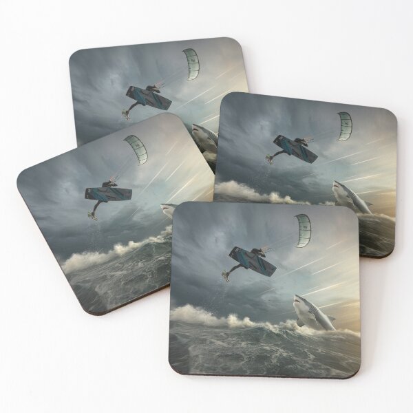 Item preview, "Epic Encounter: Kitesurfer vs Shark" T-SHIRT designed and sold by GIPR.