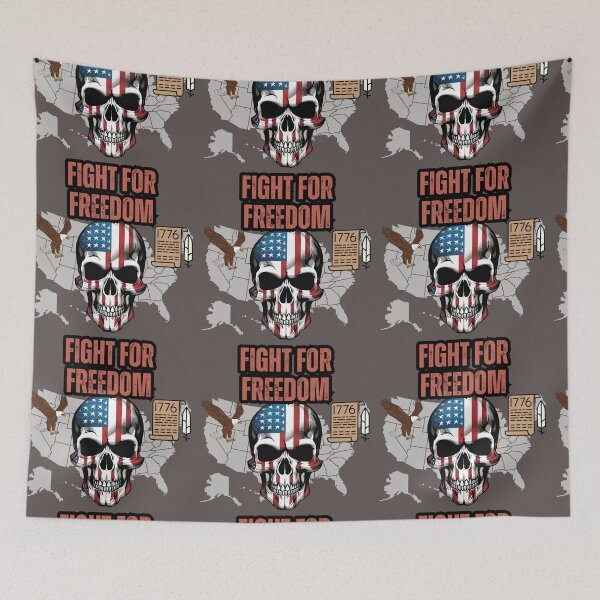 Item preview, USA Patriotic Freedom Skull designed and sold by FroggyFly Designs.