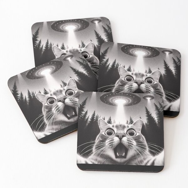 Item preview, Cat UFO Selfie Meme Funny Alien T-Shirt for Pet Lovers designed and sold by boundlessly2art.