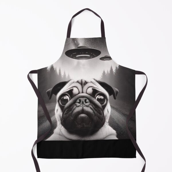 Item preview, Funny Pug UFO Selfie Meme Alien T-Shirt designed and sold by boundlessly2art.
