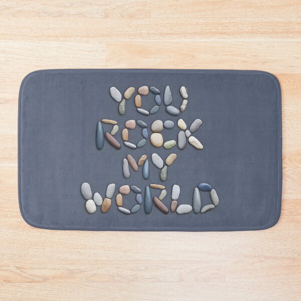 Item preview, You rock my world design made of cute pebbles to express your love designed and sold by EmeraldeaArt.