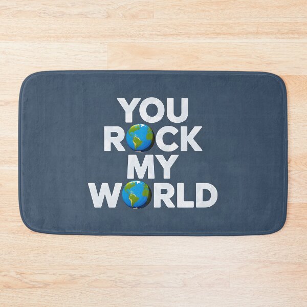 Item preview, You rock my world design made of planet Earth as letter O to express your love designed and sold by EmeraldeaArt.