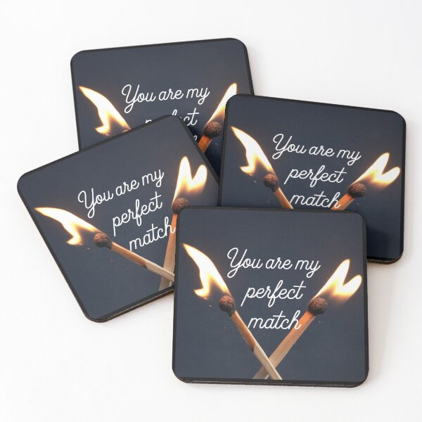 Item preview, "You Are My Perfect Match" - Romantic Burning Matches Design designed and sold by Kubala.
