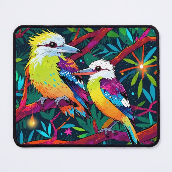Item preview, Two Kookaburras in Neon colours designed and sold by AussieConcepts.