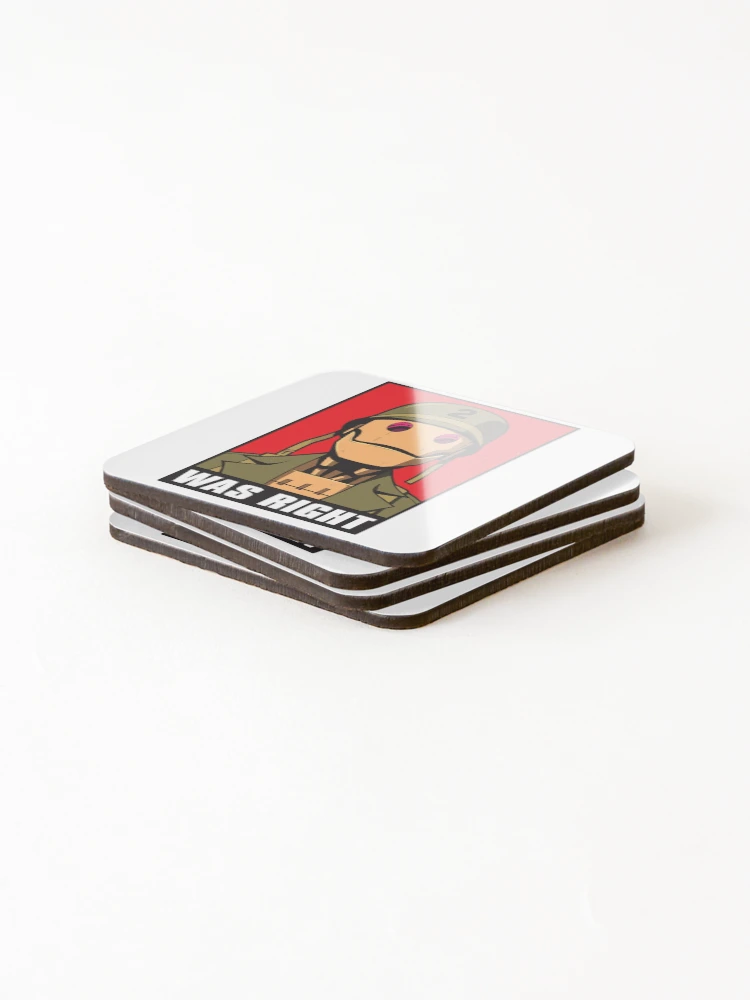 Thumbnail 4 of 5, Coasters (Set of 4), GI ROBOT WAS RIGHT designed and sold by EBBSW.