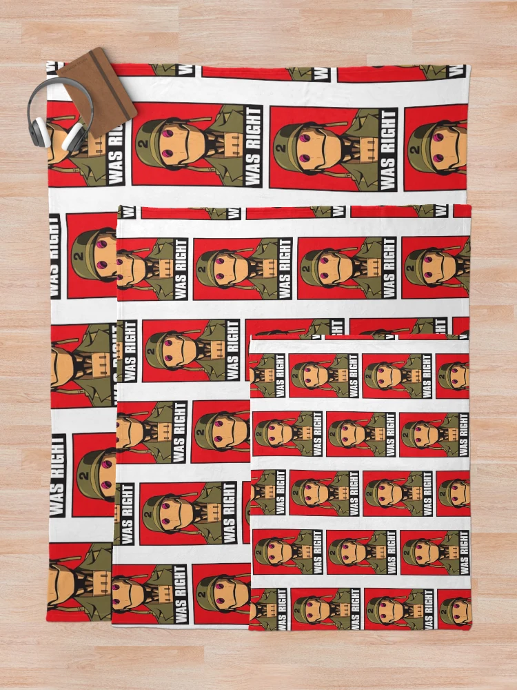 Thumbnail 5 of 6, Throw Blanket, GI ROBOT WAS RIGHT designed and sold by EBBSW.