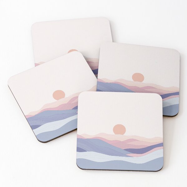Item preview, Minimalist Sunset Over the Mountains designed and sold by Cyplyer007.