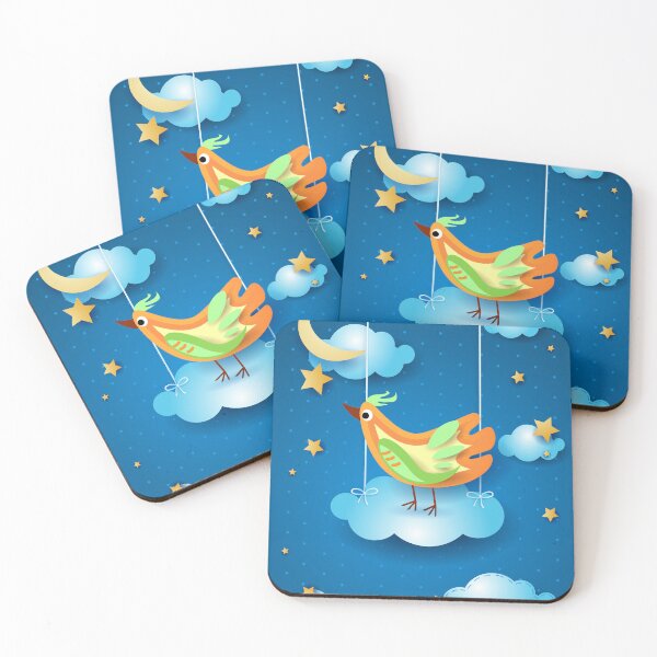 Item preview, Over the clouds, bird at night designed and sold by LuisaVenturoli.