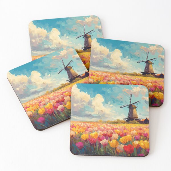 Item preview, Dutch Tulip Fields and Windmill designed and sold by daila70.