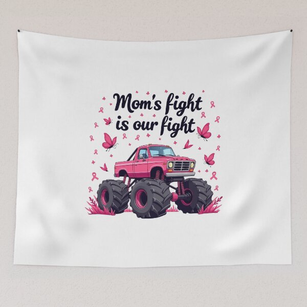Item preview, Mom’s Fight Is Our Fight - Breast Cancer Awareness designed and sold by HandicraftArt.