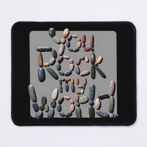 Item preview, you rock my world from pebbles funny expressing love design designed and sold by EmeraldeaArt.