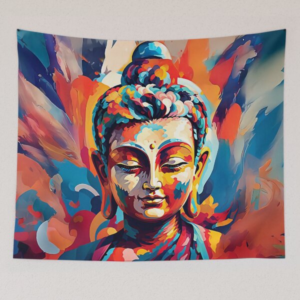 Item preview, Vibrant Buddha: An Abstract Digital Painting designed and sold by Uniqo Artz.