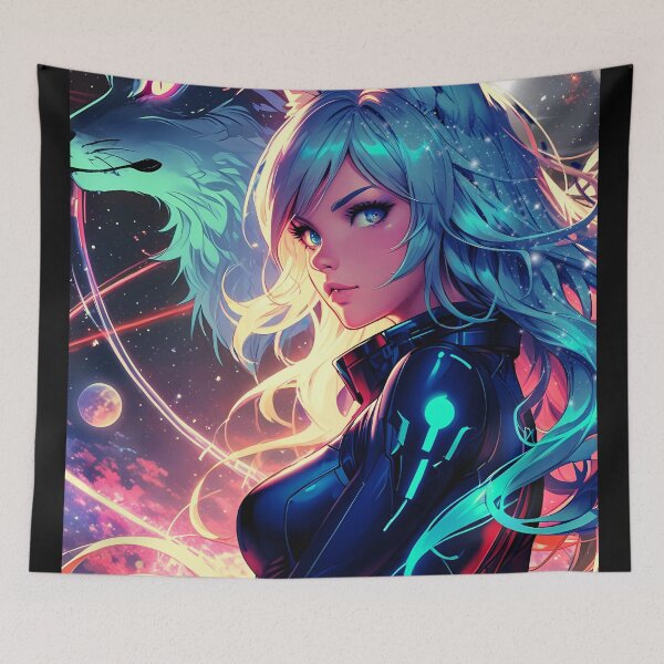 Item preview, Wolf guardian Star spirit - Dreamlike Art & Poetry designed and sold by Designs-Labs.