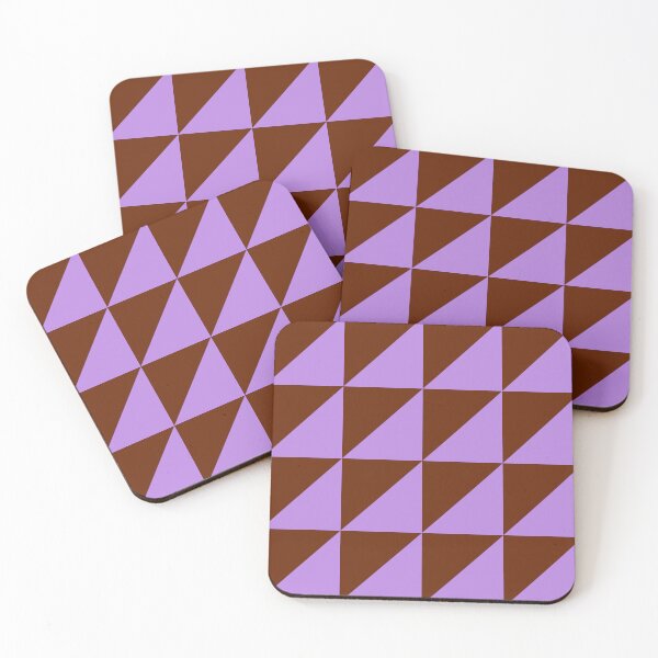 Item preview, Purple and Brown Geometric Pattern Checkboard in Triangles designed and sold by OneThreeSix.