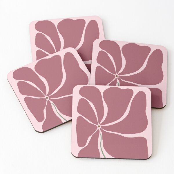 Item preview, Dark Pink Abstract Flower Print designed and sold by Living The Vibe.