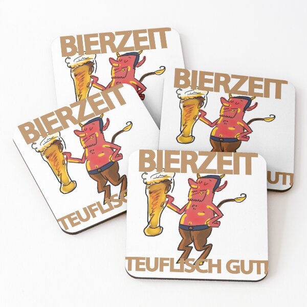 Item preview, Bierzeit: Devilishly Good! - Devil with beer in cosmopolitan style designed and sold by Isma Bou Grafik.