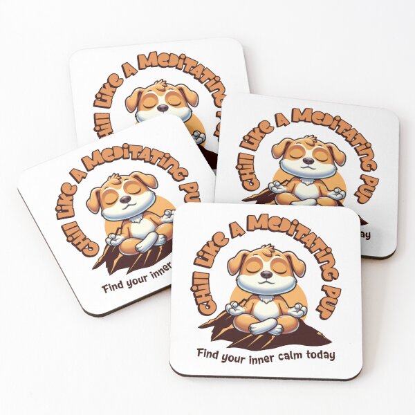 Item preview, Embrace tranquility with this adorable "Chill Like a Meditating Pup designed and sold by Colorten.