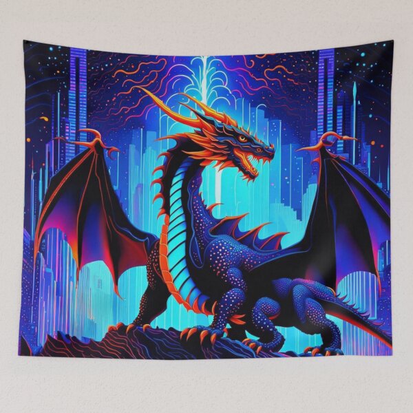 Artikelvorschau, Drache, Neon Schwarzlicht entworfen und verkauft von Shs-Kenya.