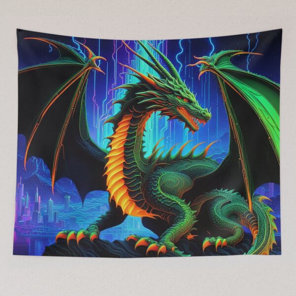Artikelvorschau, Neon-Schwarzlicht-Drache entworfen und verkauft von Shs-Kenya.