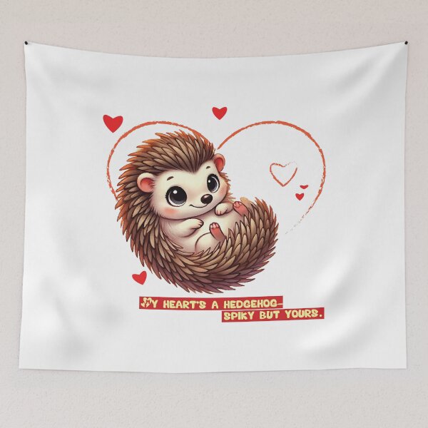 Item preview, Quilled Heart Hedgehog Valentine designed and sold by johsef.