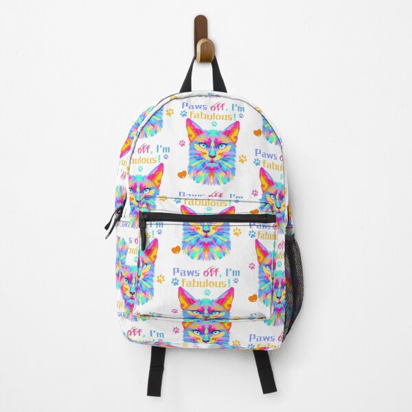 Item preview, Paws Off, I'm Fabulous Colorful Cat designed and sold by ZerotwoStudio.