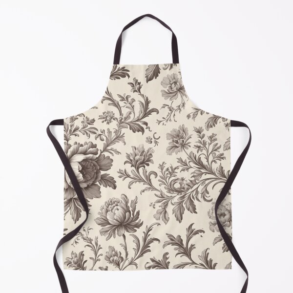 Item preview, Elegant vintage French floral toile pattern designed and sold by Giuseppe Cammino.