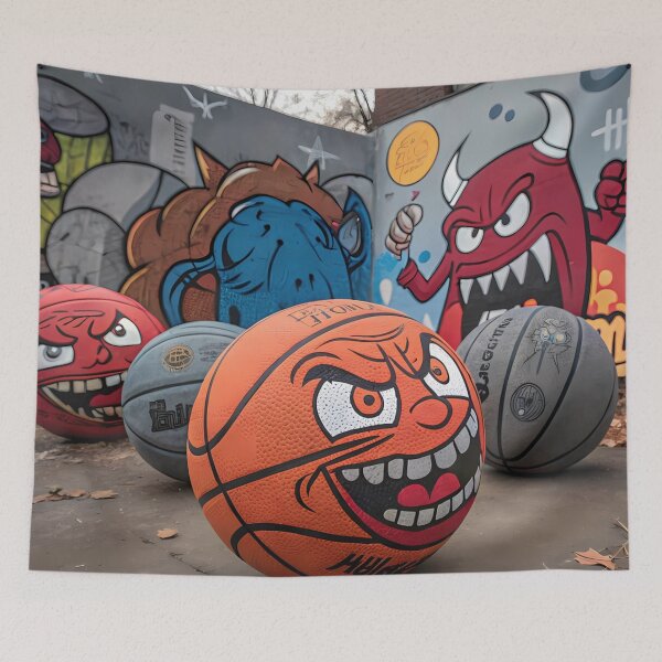 Item preview, Graffiti Basketballs in Urban Art Setting designed and sold by aminz4.