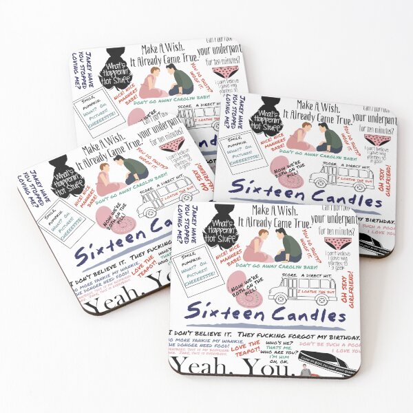 Item preview, Pegatina con cita de dieciséis velas designed and sold by Isthereatheme.