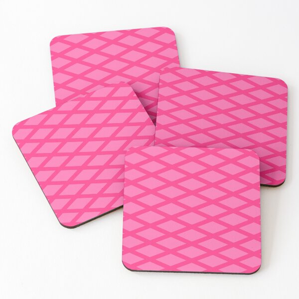 Item preview, Modern Pink Geometric Diamond Checked Shaped Pattern designed and sold by SpinklyCreations.