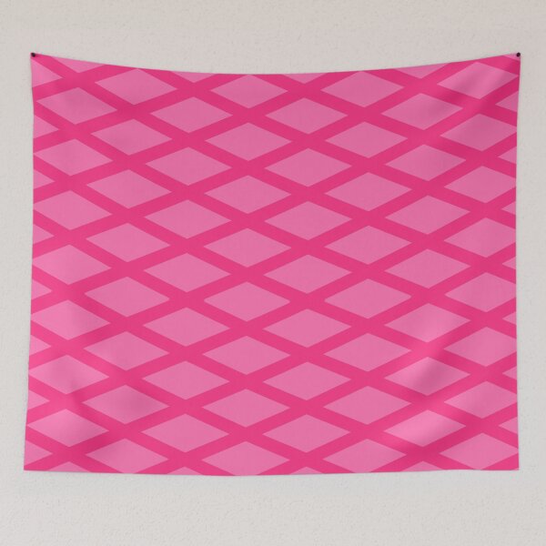 Item preview, Modern Pink Geometric Diamond Checked Shaped Pattern designed and sold by SpinklyCreations.