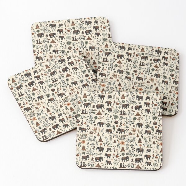 Item preview, Geometric elephant composition with folk details designed and sold by Piotrek0001.