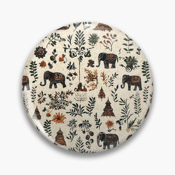 Item preview, Geometric elephant composition with folk details designed and sold by Piotrek0001.
