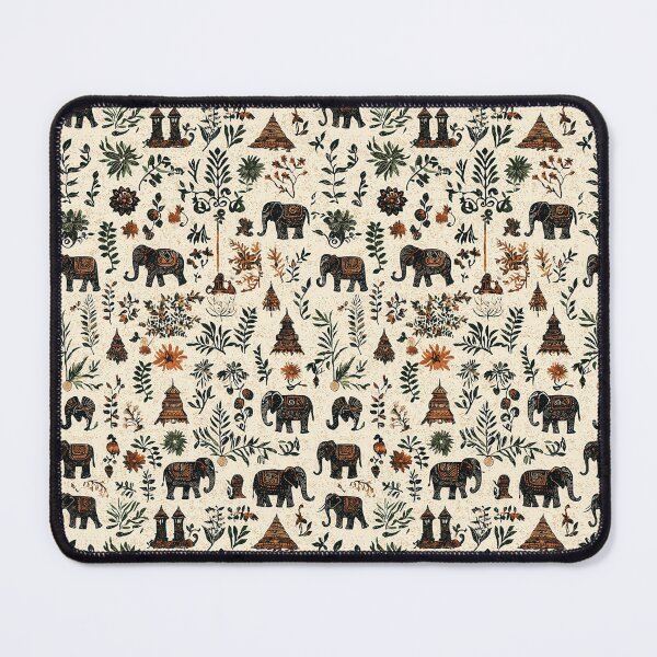 Item preview, Geometric elephant composition with folk details designed and sold by Piotrek0001.
