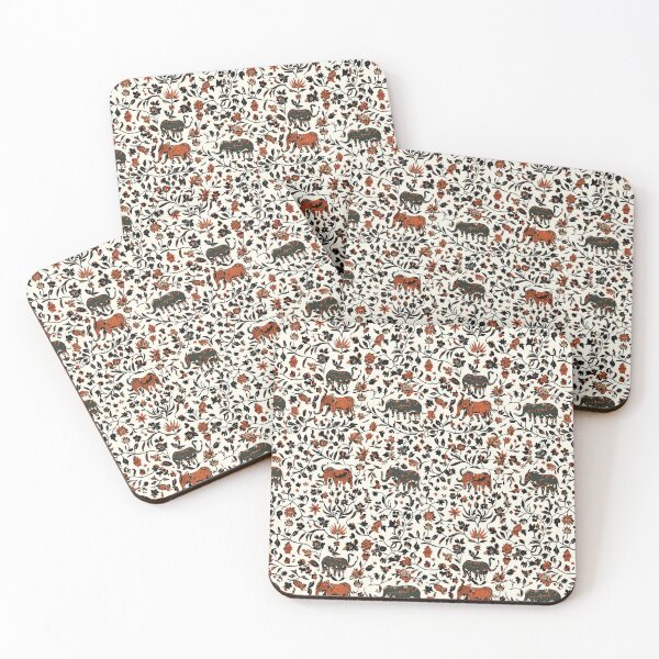 Item preview, Folk art elephant pattern with symmetrical design designed and sold by Piotrek0001.