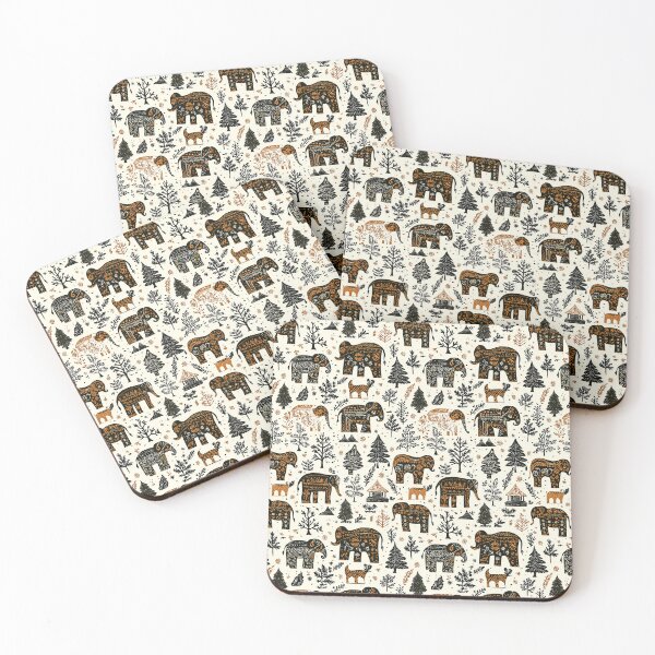 Item preview, Detailed elephant artwork with geometric accents designed and sold by Piotrek0001.
