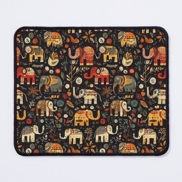 Item preview, Geometric and floral elephant pattern with symmetry designed and sold by Piotrek0001.