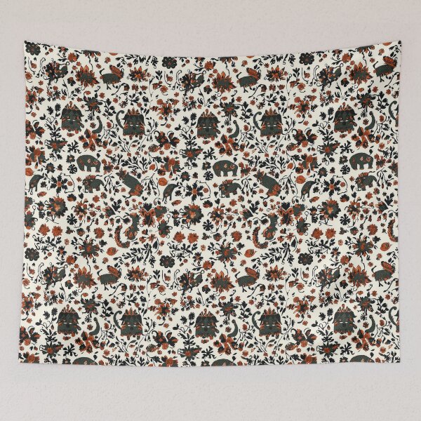 Item preview, Elephant composition with folk art textures designed and sold by Piotrek0001.