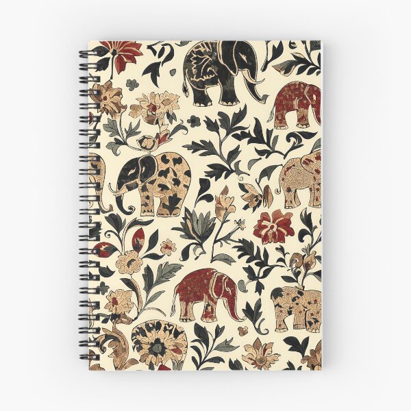 Item preview, Folk elephant print with warm color tones designed and sold by Piotrek0001.
