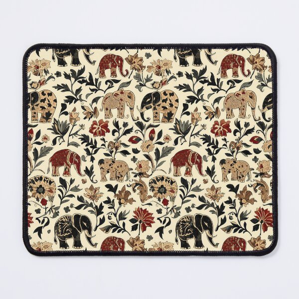 Item preview, Folk elephant print with warm color tones designed and sold by Piotrek0001.