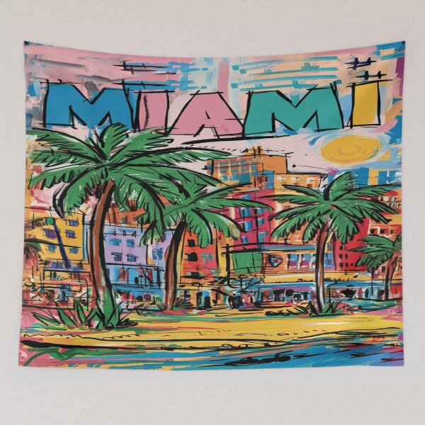 Item preview, Florida Miami Travel - "Experience the Vibrant Pulse of Miami" designed and sold by stickercuffs.
