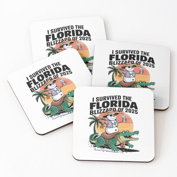 Item preview, I Survived The Florida Blizzard of 2025 - This funny gift is perfect for Floridians, snowbirds, vacationers, and anyone who loves tropical humor and unique designs. designed and sold by ZyziowskyArt.