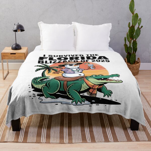 Item preview, I Survived The Florida Blizzard of 2025 - This funny gift is perfect for Floridians, snowbirds, vacationers, and anyone who loves tropical humor and unique designs. designed and sold by ZyziowskyArt.
