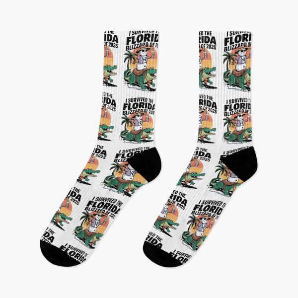 Item preview, I Survived The Florida Blizzard of 2025 - This funny gift is perfect for Floridians, snowbirds, vacationers, and anyone who loves tropical humor and unique designs. designed and sold by ZyziowskyArt.