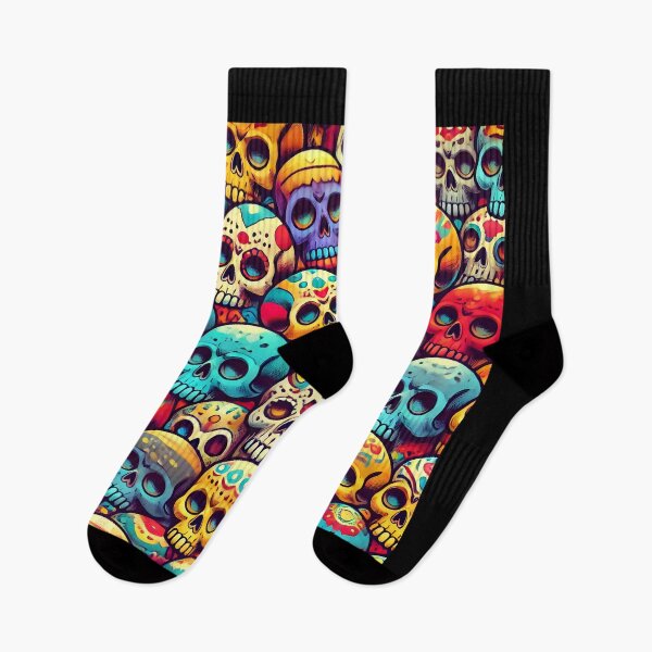 Item preview, Colorful Sugar Skull Pattern | Día de los Muertos Inspired Art | Vibrant Mexican Skull Aesthetic for Clothing & Decor designed and sold by DrawHandArt.