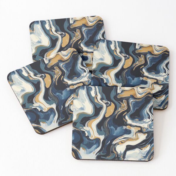 Item preview, Oil Ink Bronze Blue Black Pattern designed and sold by GrinGalore.