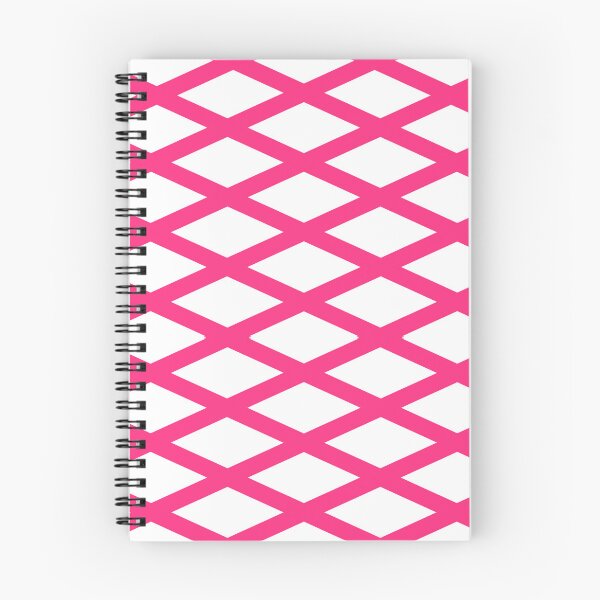 Item preview, Modern Pink And White Geometric Diamond Checked Shaped Pattern designed and sold by SpinklyCreations.