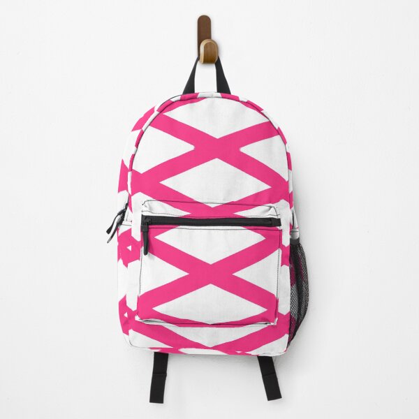 Item preview, Modern Pink And White Geometric Diamond Checked Shaped Pattern designed and sold by SpinklyCreations.