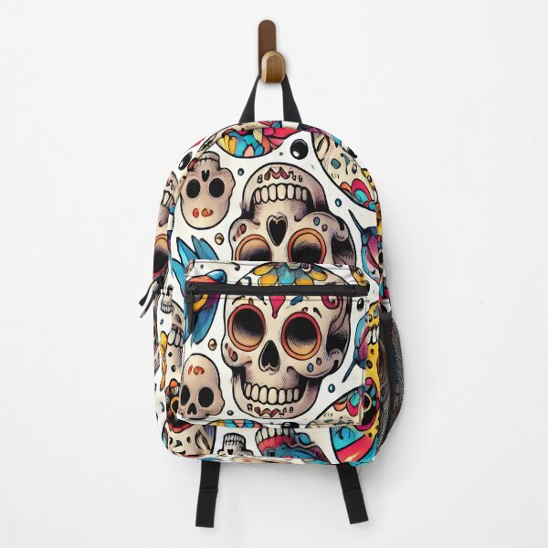 Item preview, Colorful Sugar Skull Pattern | Día de los Muertos Inspired Art designed and sold by DrawHandArt.