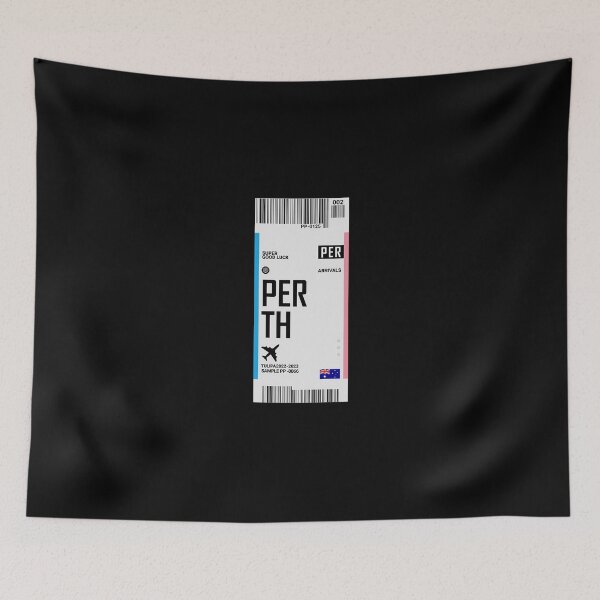 Item preview, Perth Boarding Pass Australia Travel Sticker designed and sold by TulipaGraphics.